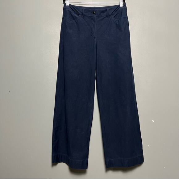 lululemon City Sleek Utilitech Pants Wide Leg Light Trouser Navy Women's Size 32 - Picture 1 of 12